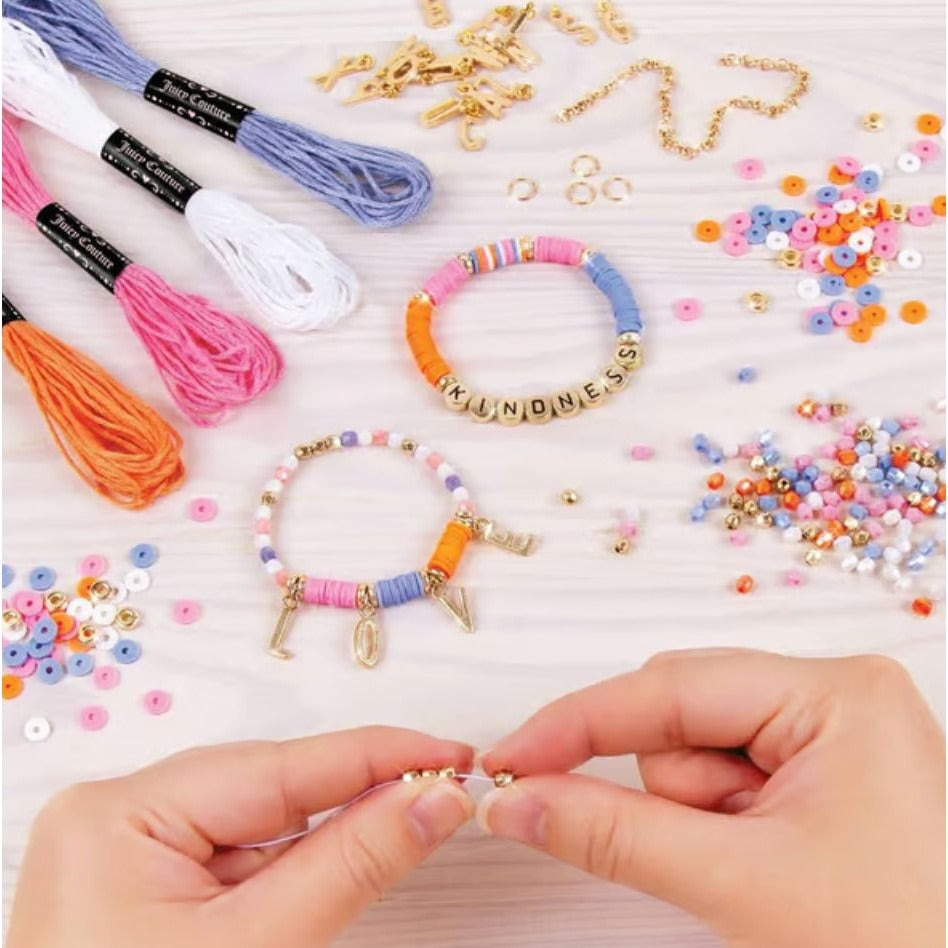 Juicy Couture Make It Real Love Letters Bracelet Kit - 563 Pcs DIY Jewelry Set For Custom Bracelet Designs
