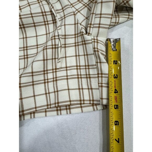 Melrose & Market Women's Plaid Elastic Waist Shorts With Pockets X-Small Beige & Tan