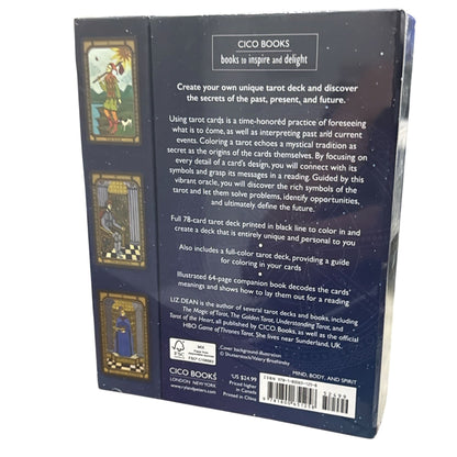 Color Your Tarot By Liz Dean - 78 Tarot Cards To Color & 64-Page Guidebook Set