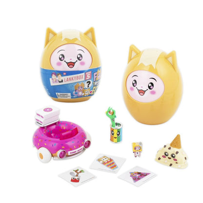 LankyBox Giant Foxy Mystery Egg Series 5 Toy Set Includes Figures Stickers Squishy & More Fun Surprises For Kids Age 3+