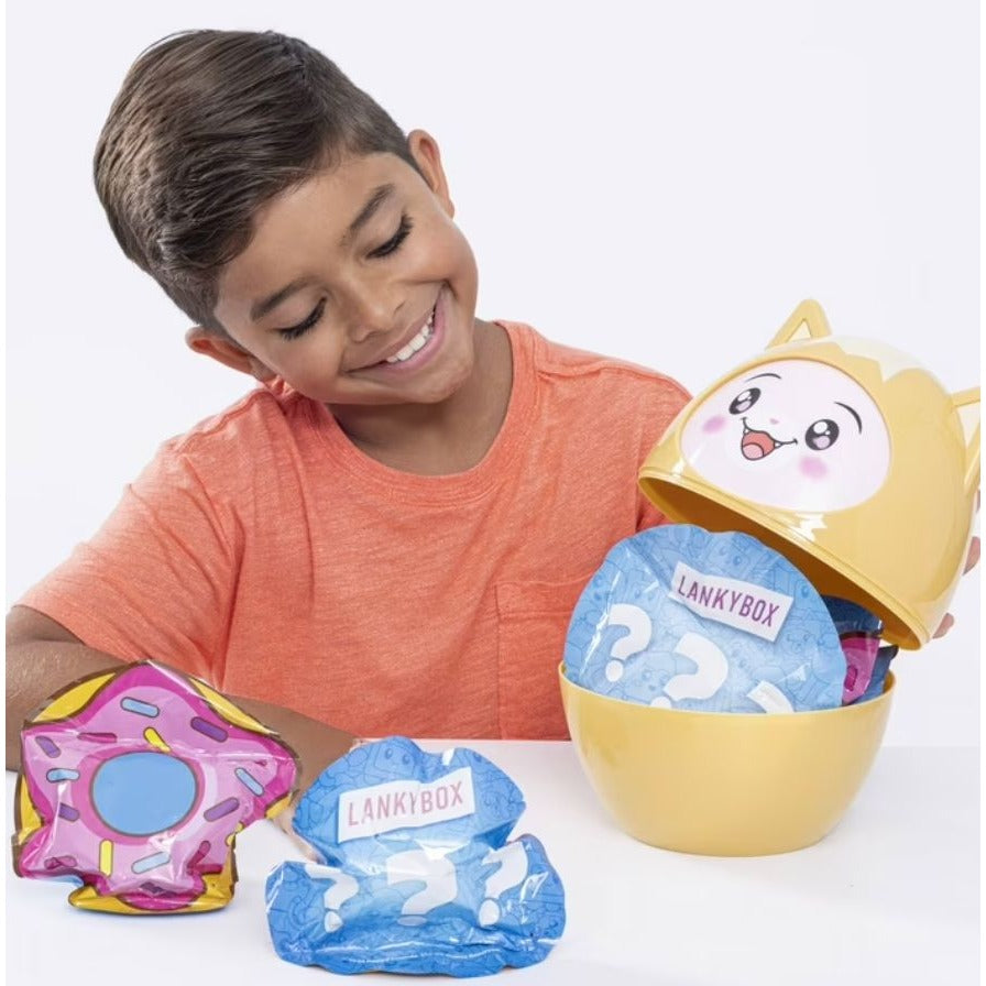 LankyBox Giant Foxy Mystery Egg Series 5 Toy Set Includes Figures Stickers Squishy & More Fun Surprises For Kids Age 3+