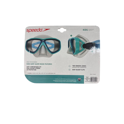 Speedo Kids Surf Gazer Mask Ages 3-6 UV Protection & Adjustable Straps - Blue & Yellow
