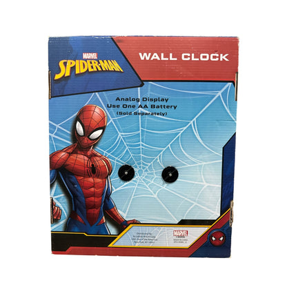 Marvel Spider-Man Shaped Wall Clock With Analog Display For Kids Room Decor