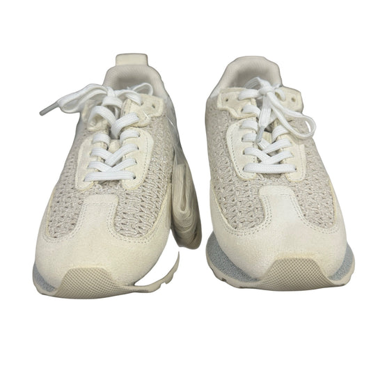 Vintage Havana Women's Woven Sneakers Beige Lace-Up Casual Shoes Size 5.5