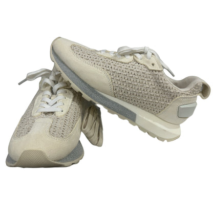 Vintage Havana Women's Woven Sneakers Beige Lace-Up Casual Shoes Size 5.5