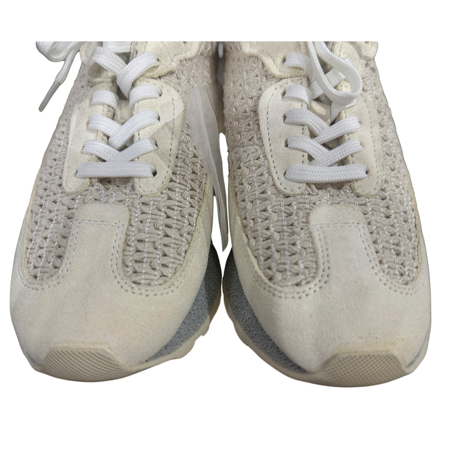 Vintage Havana Women's Woven Sneakers Beige Lace-Up Casual Shoes Size 5.5