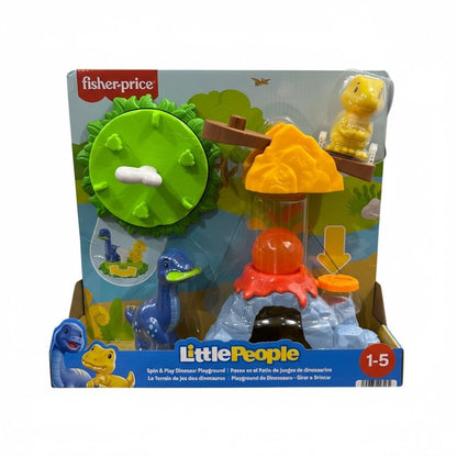 Fisher-Price Little People Spin & Play Dinosaur Playground Toy Set For Ages 1-5