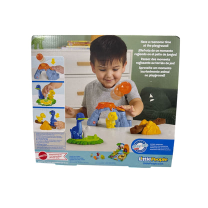 Fisher-Price Little People Spin & Play Dinosaur Playground Toy Set For Ages 1-5