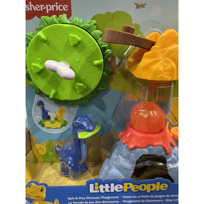 Fisher-Price Little People Spin & Play Dinosaur Playground Toy Set For Ages 1-5