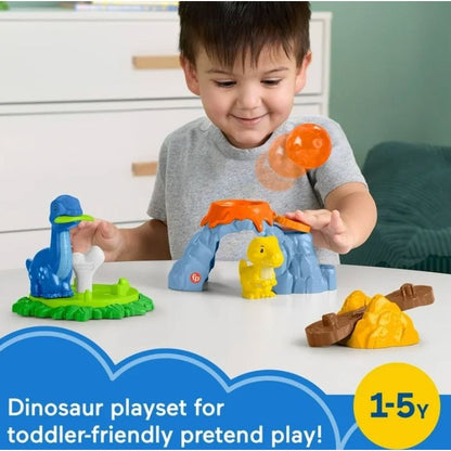 Fisher-Price Little People Spin & Play Dinosaur Playground Toy Set For Ages 1-5