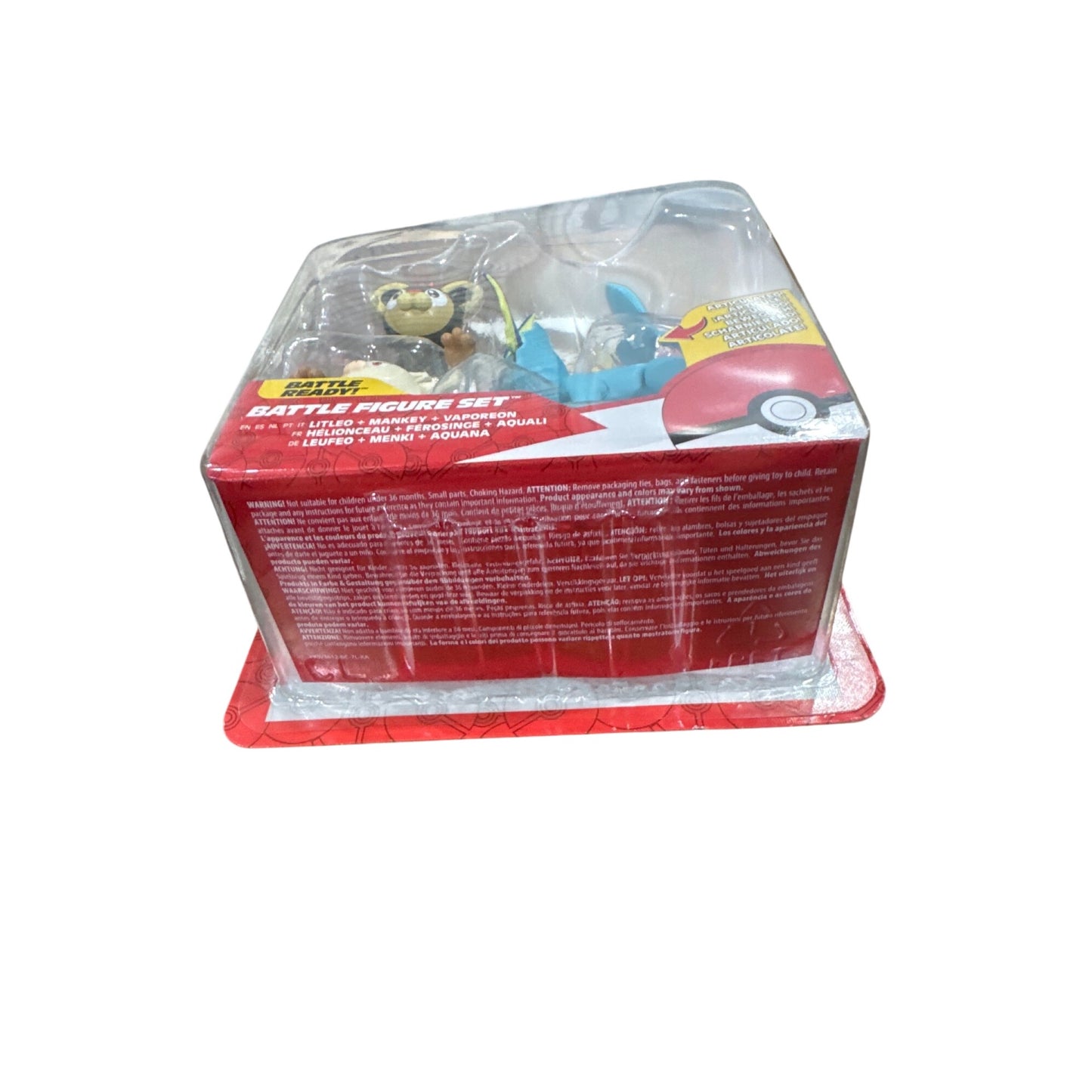 Pokémon Battle Figure Set With Articulated LitLeo Mankey & Vaporeon 3-Pack Ages 4+ Jazwares