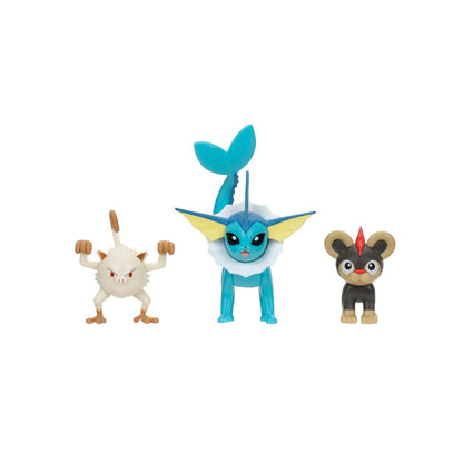 Pokémon Battle Figure Set With Articulated LitLeo Mankey & Vaporeon 3-Pack Ages 4+ Jazwares