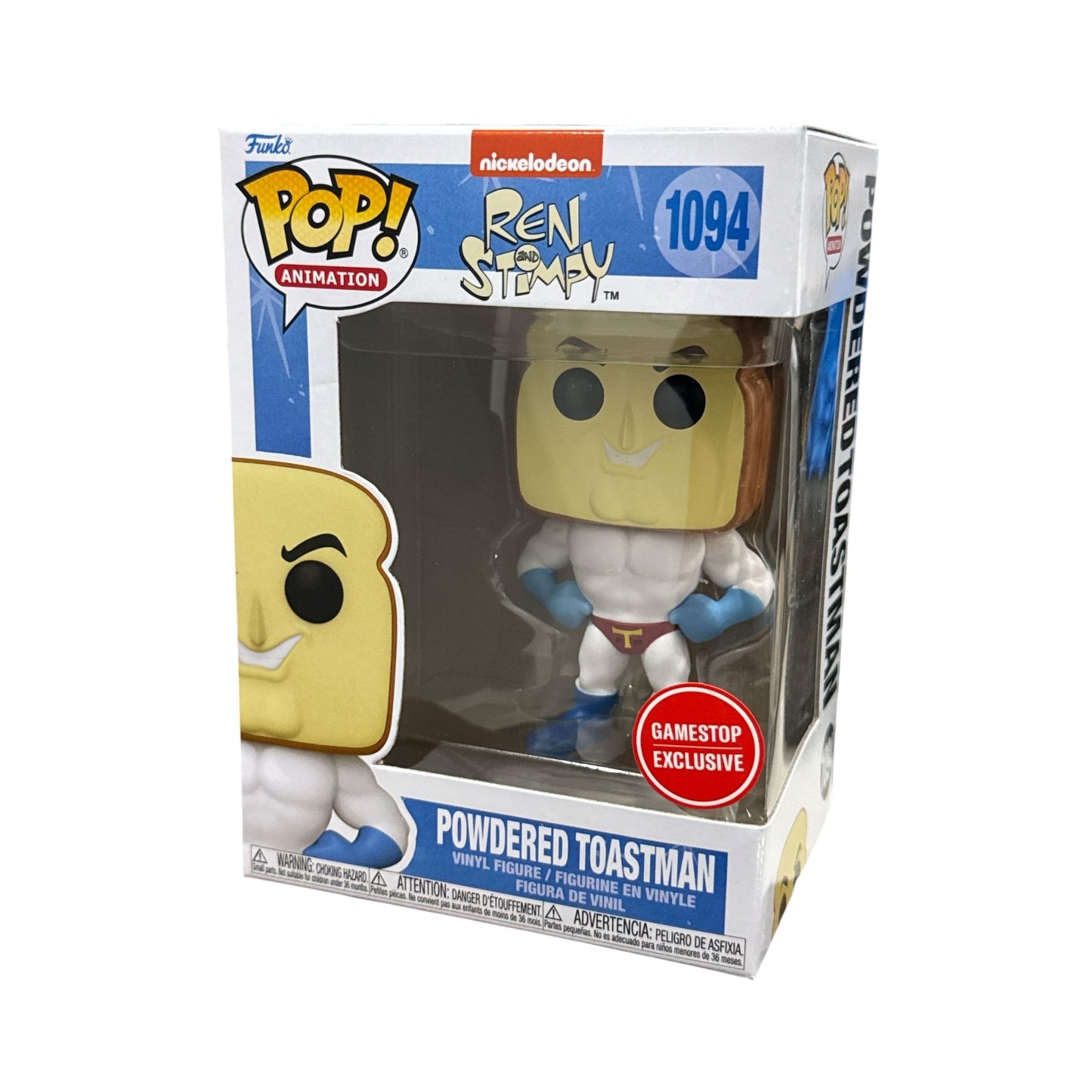 Funko Pop! Animation Ren & Stimpy Powdered Toastman Vinyl Figure #1094 Gamestop Exclusive Collectible