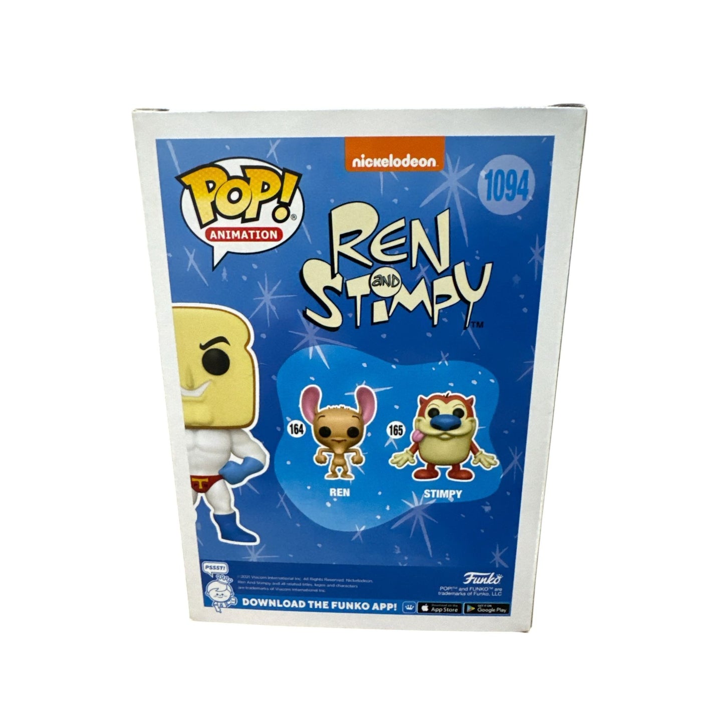 Funko Pop! Animation Ren & Stimpy Powdered Toastman Vinyl Figure #1094 Gamestop Exclusive Collectible