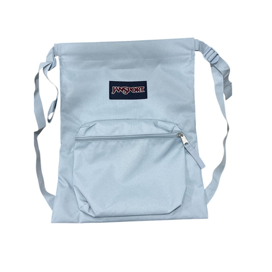 JanSport Drawstring Backpack With Front Zipper Pocket In Light Blue