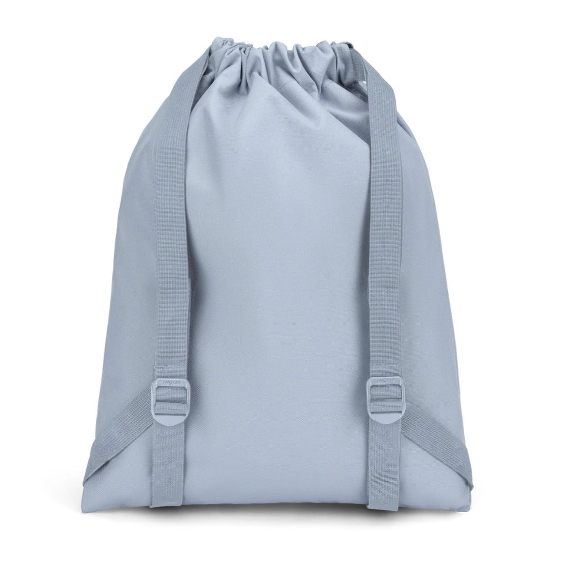 JanSport Drawstring Backpack With Front Zipper Pocket In Light Blue