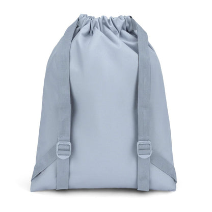 JanSport Drawstring Backpack With Front Zipper Pocket In Light Blue
