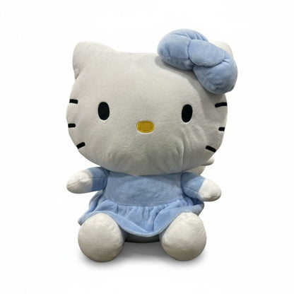 Hello Kitty Plush Backpack With Blue Dress & Bow - Soft Angel Wing