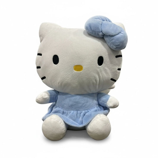 Hello Kitty Plush Backpack With Blue Dress & Bow - Soft Angel Wing