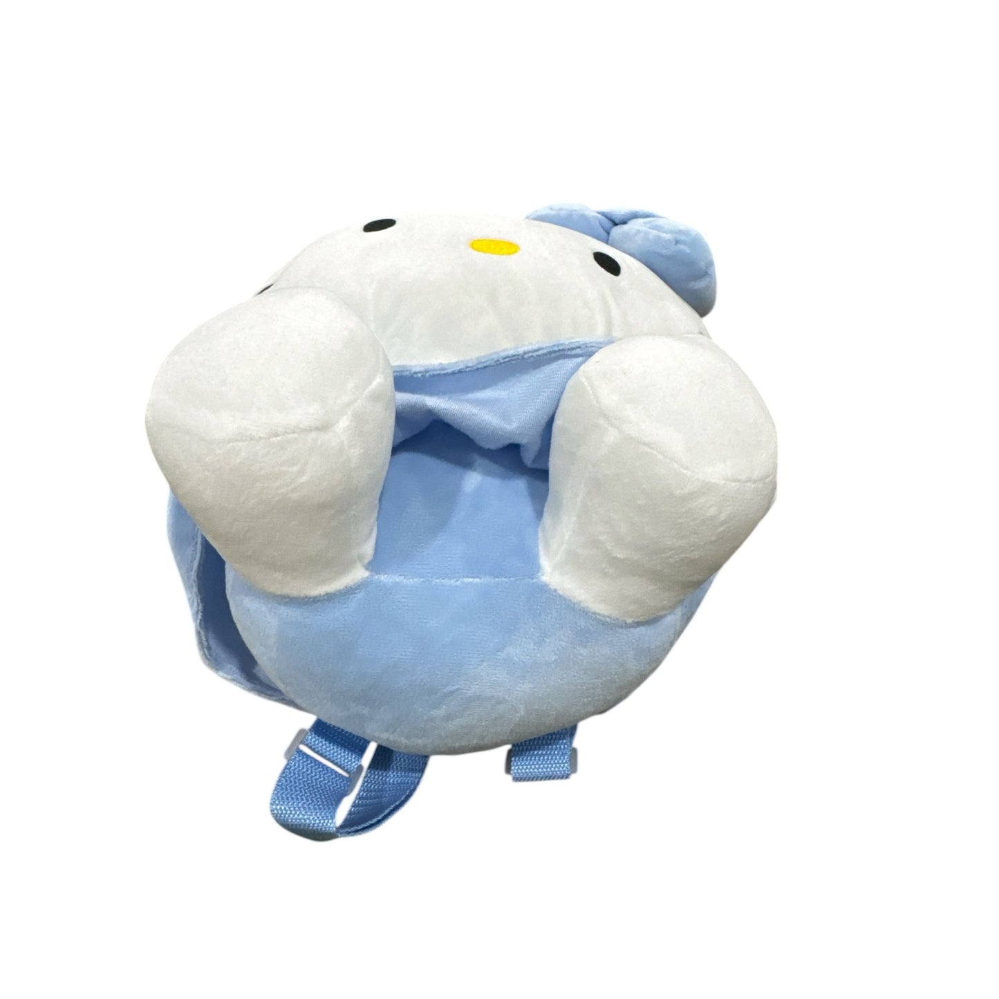 Hello Kitty Plush Backpack With Blue Dress & Bow - Soft Angel Wing