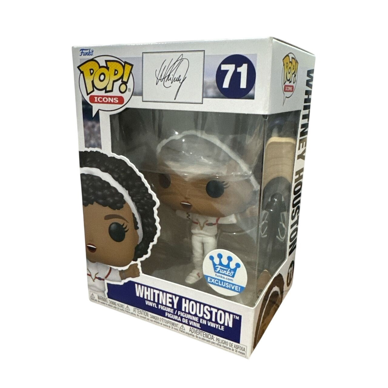 Funko Pop Icons Whitney Houston #71 Exclusive Vinyl Figure In Box