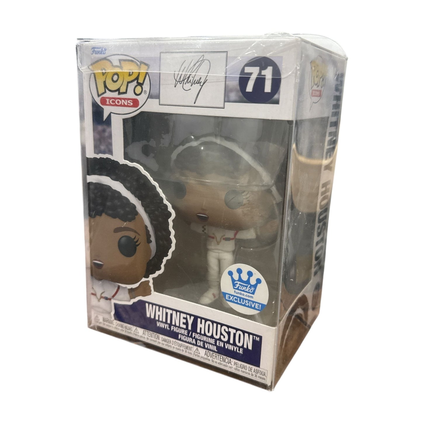 Funko Pop Icons Whitney Houston #71 Exclusive Vinyl Figure In Box