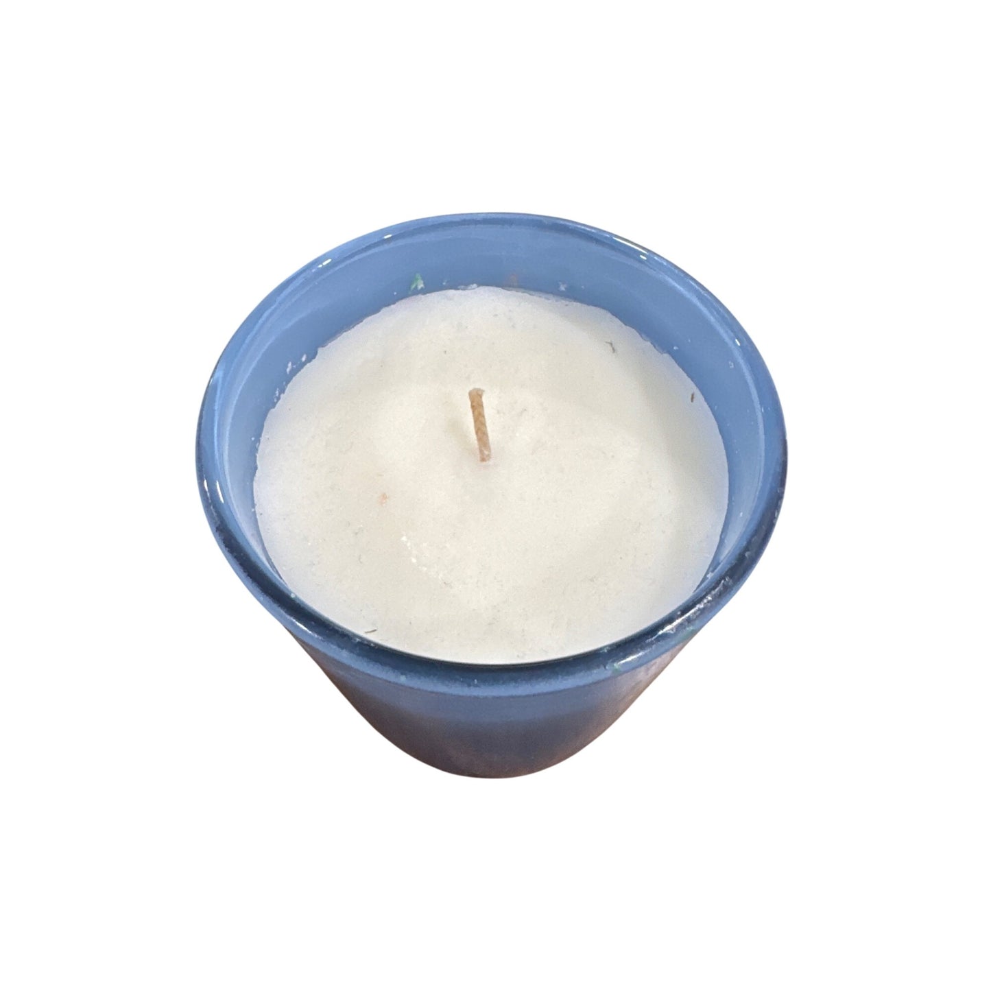 Room Essentials Sparkling Kiwi Scented Jar Candle 12oz Blue Glass