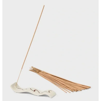 Hibiscus Al Fresco & Citronella Incense Set With Ceramic Holder By Threshold