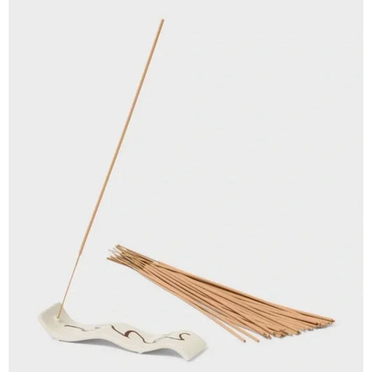 Hibiscus Al Fresco & Citronella Incense Set With Ceramic Holder By Threshold