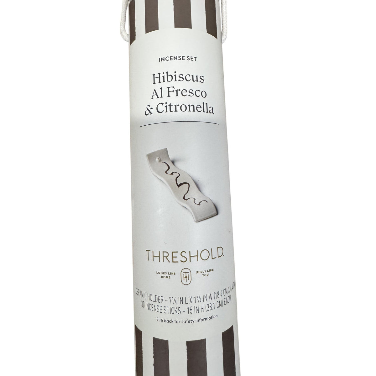 Hibiscus Al Fresco & Citronella Incense Set With Ceramic Holder By Threshold