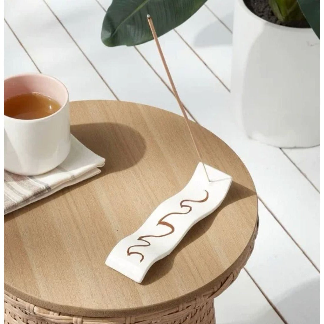 Hibiscus Al Fresco & Citronella Incense Set With Ceramic Holder By Threshold