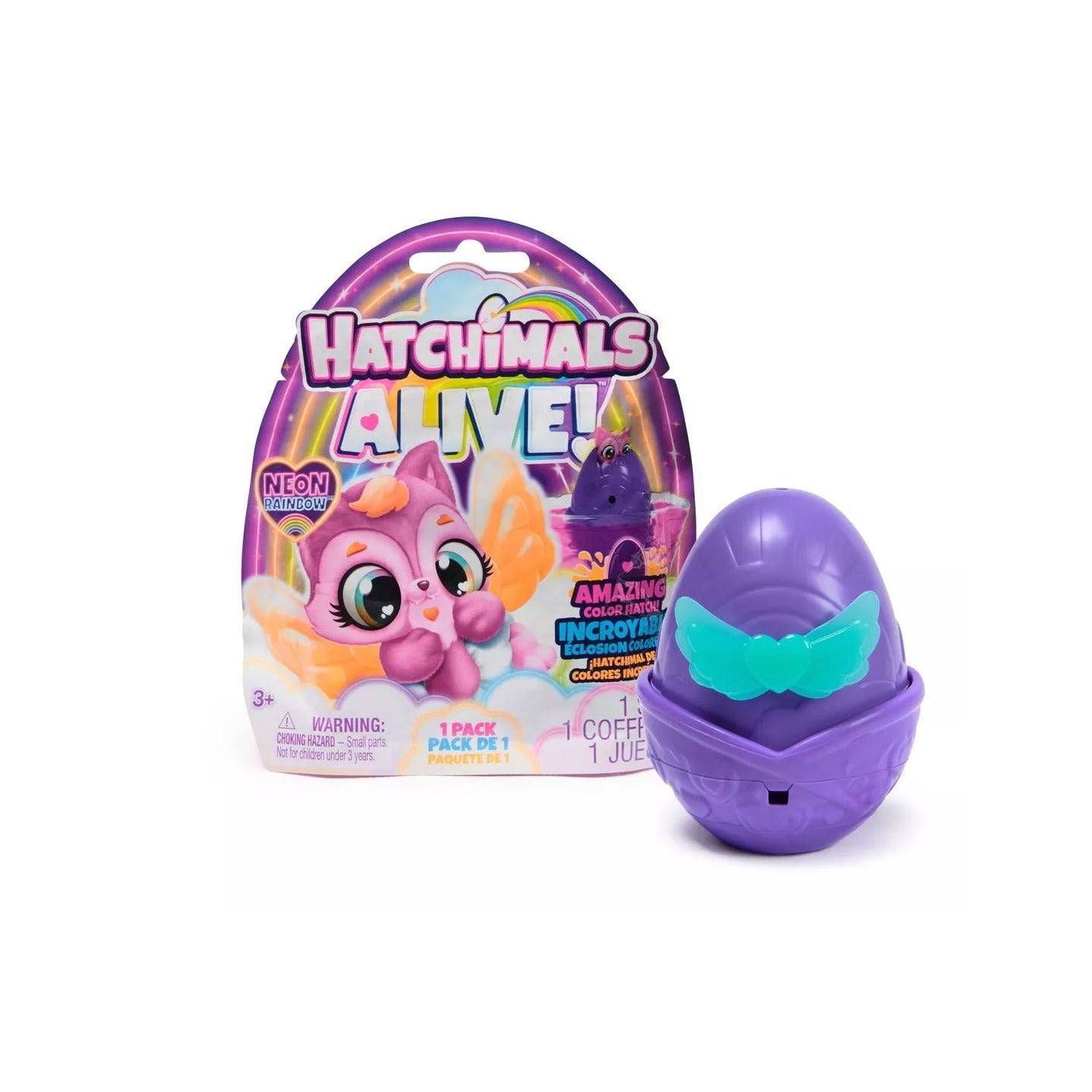 Hatchimals Alive Neon Rainbow Surprise Pack With Amazing Color Changes Ages 3+
