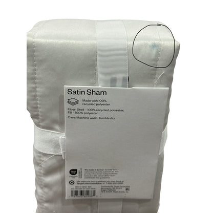 Room Essentials Satin Sham Pillow Covers Standard Size Set Of 2 White With Black Stripes Machine Washable