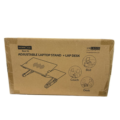WorkEZ Best XL Adjustable Laptop Stand & Lap Desk For Bed Couch Desk - Black