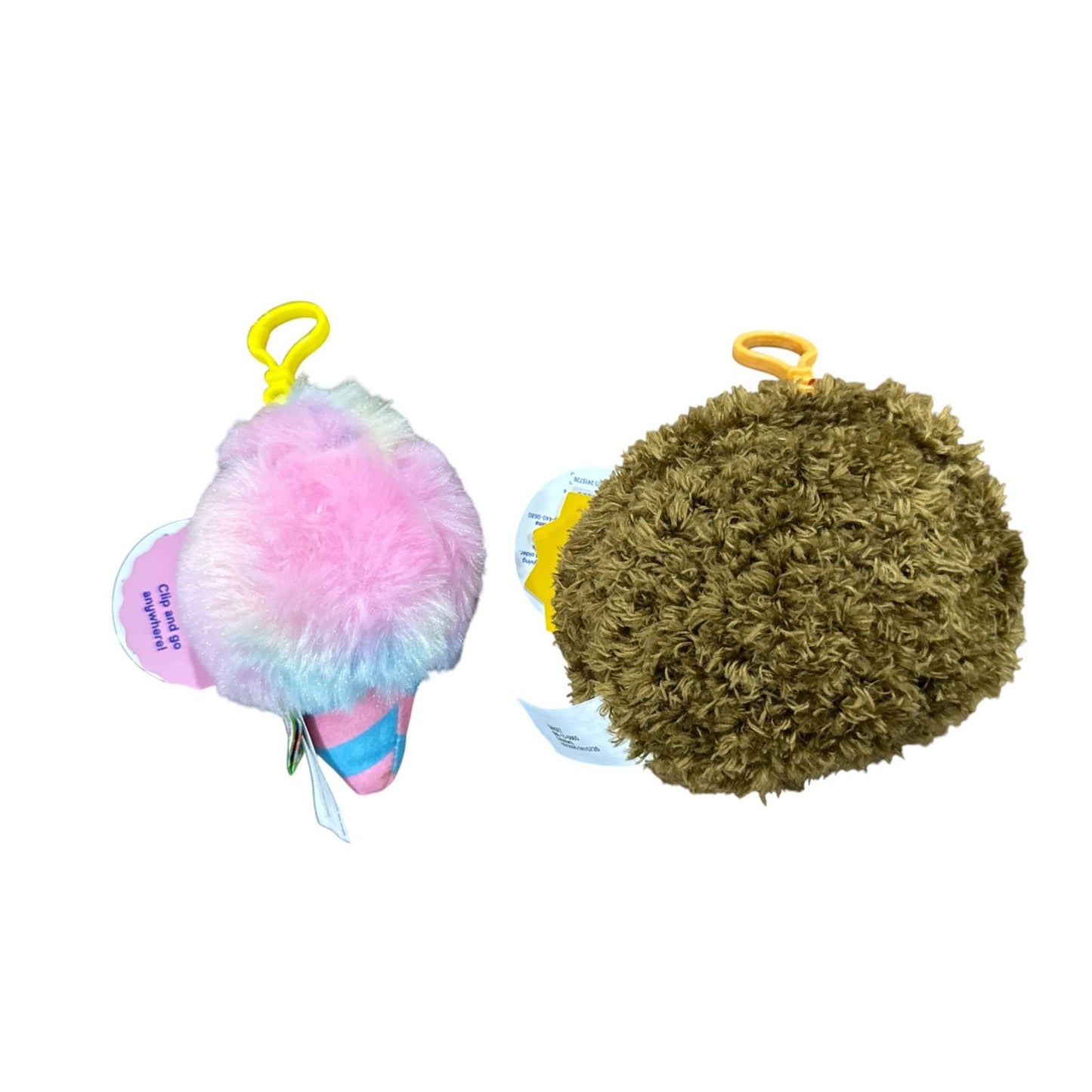 Giggle Scape Plush Clip-On Toys Ice Cream & Chocolate Chip Cookie Set