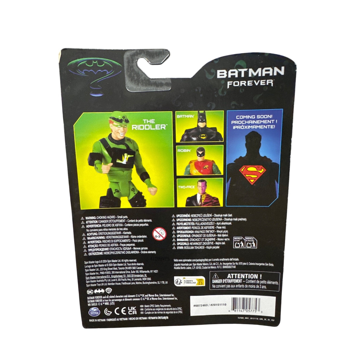 Batman Forever The Riddler DC Retro Collection Action Figure 4+ Years Green Costume New In Package