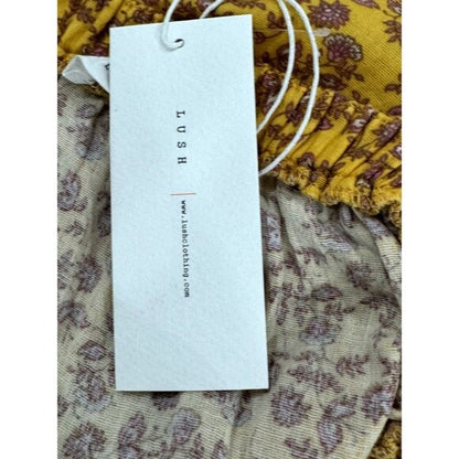 Yellow Floral Ruffle Strap Tiered Mini Dress By Lush - Size S