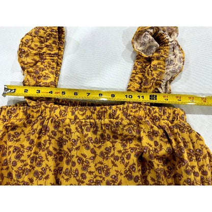 Yellow Floral Ruffle Strap Tiered Mini Dress By Lush - Size S