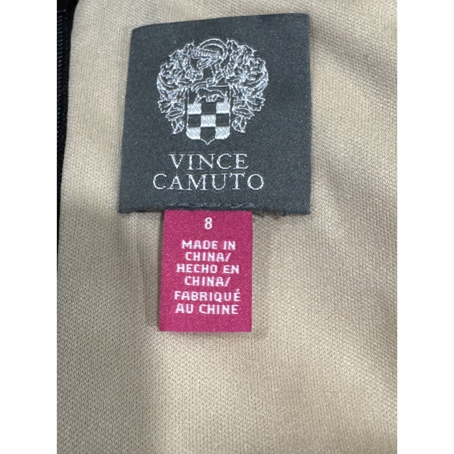 Vince Camuto Women's Off-The-Shoulder Black Lace Sheath Dress Size 8 Lined Elegant Evening Wear