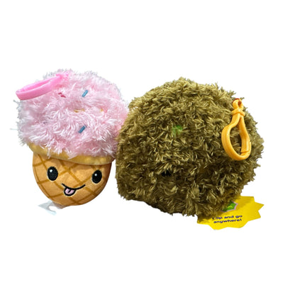 Ice Cream & Cookie Plush Clip-On Toys Set - Giggle Scape