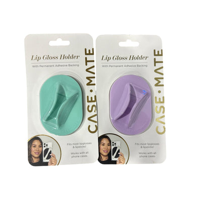 Case-Mate Lip Gloss Holder With Adhesive Backing For Phones Fits Most Lipsticks & Glosses Silicone Lavender & Teal