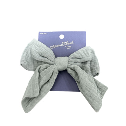 Set Of 3 Women's Hair Bows - Satin, Mesh & Cotton