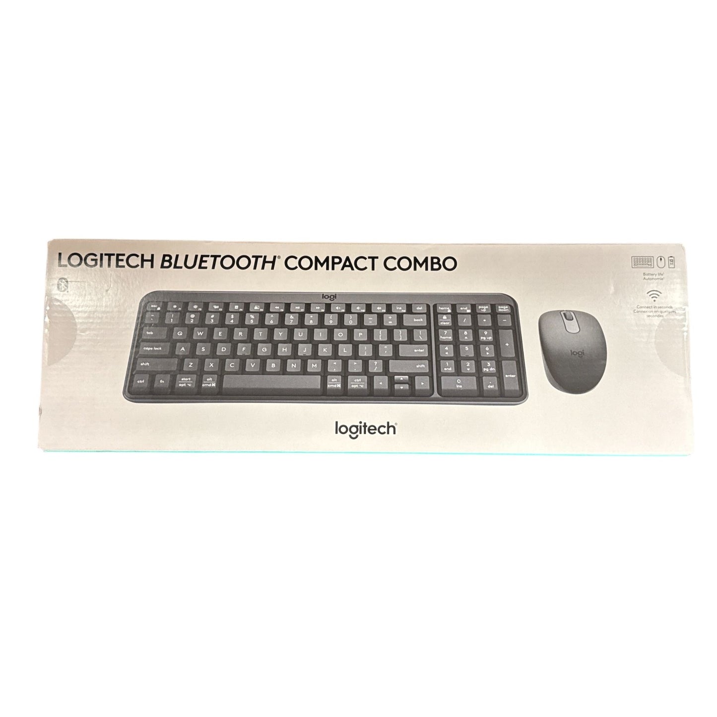 Logitech Bluetooth Compact Keyboard & Mouse Combo For Windows Mac ChromeOS