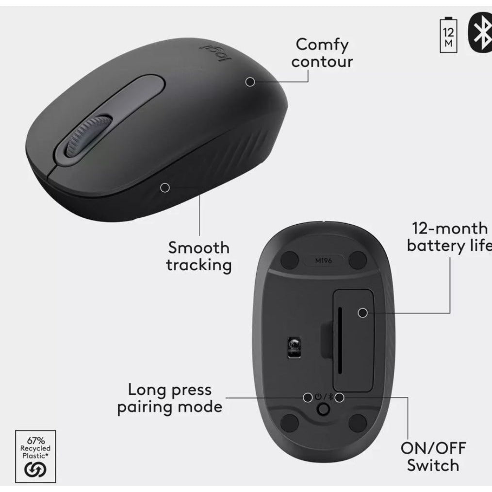 Logitech Bluetooth Compact Keyboard & Mouse Combo For Windows Mac ChromeOS