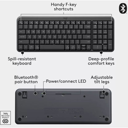 Logitech Bluetooth Compact Keyboard & Mouse Combo For Windows Mac ChromeOS