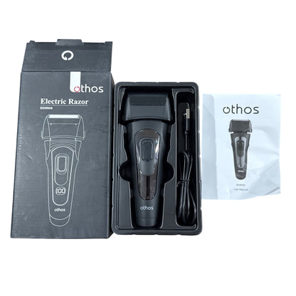 Othos Men Electric Razor BD8060 Cordless Dual Foil Shaver With LED Display & USB Charging