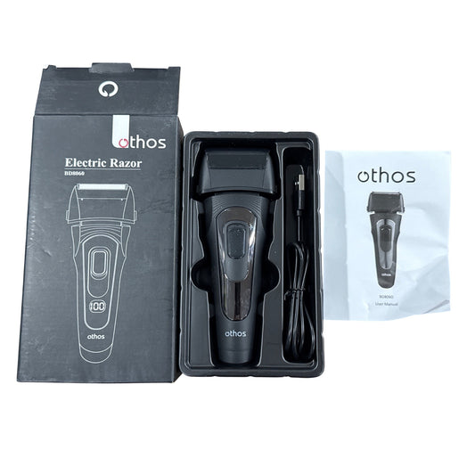Othos Men Electric Razor BD8060 Cordless Dual Foil Shaver With LED Display & USB Charging