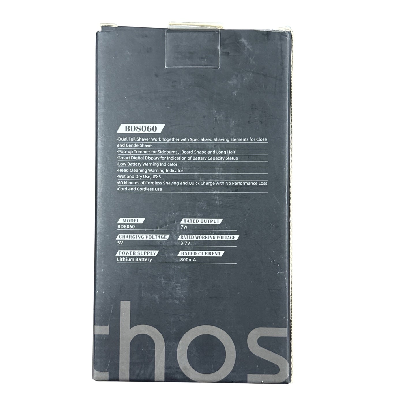 Othos Men Electric Razor BD8060 Cordless Dual Foil Shaver With LED Display & USB Charging