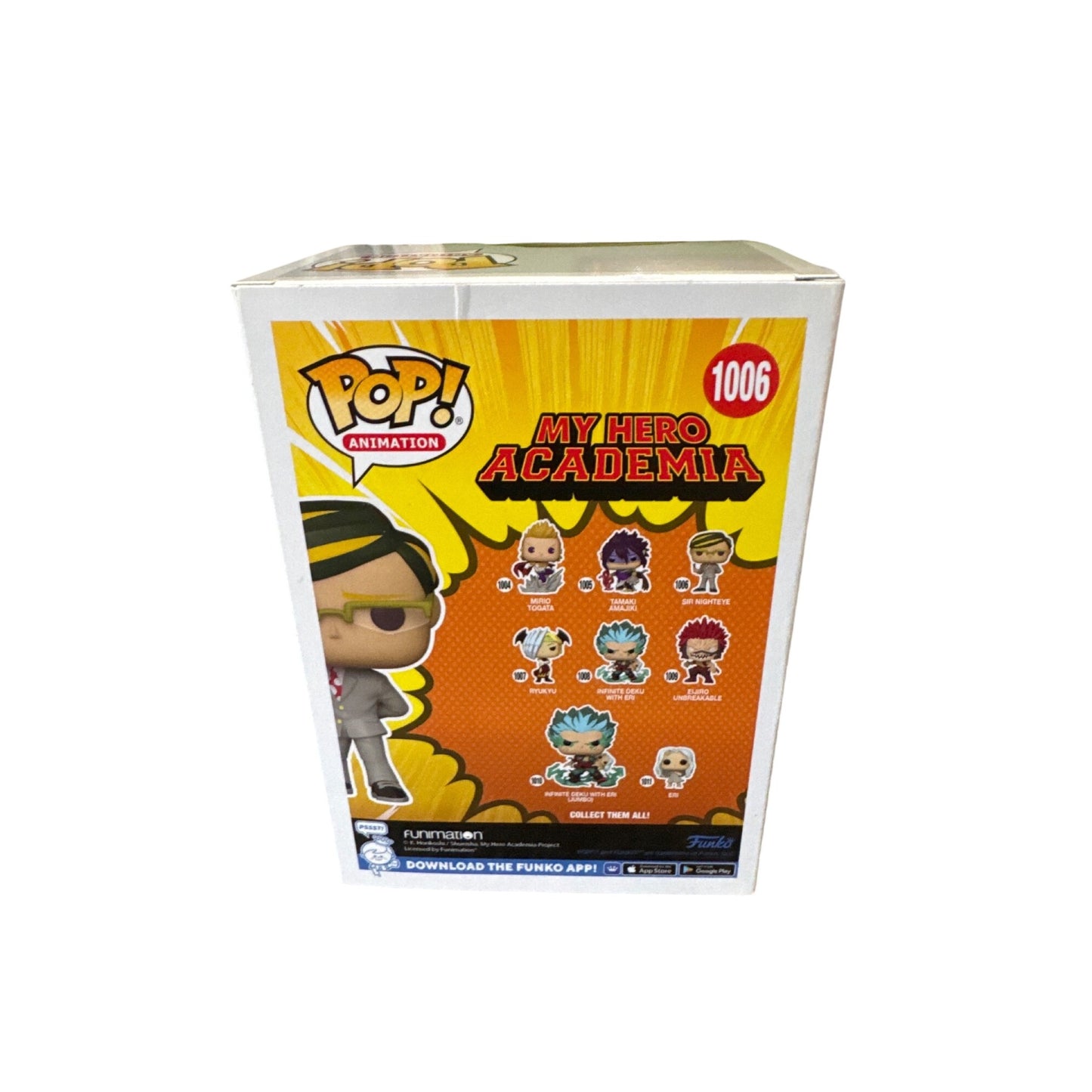 Funko Pop! Animation My Hero Academia Sir Nighteye Vinyl Figure #1006 Collectible Toy