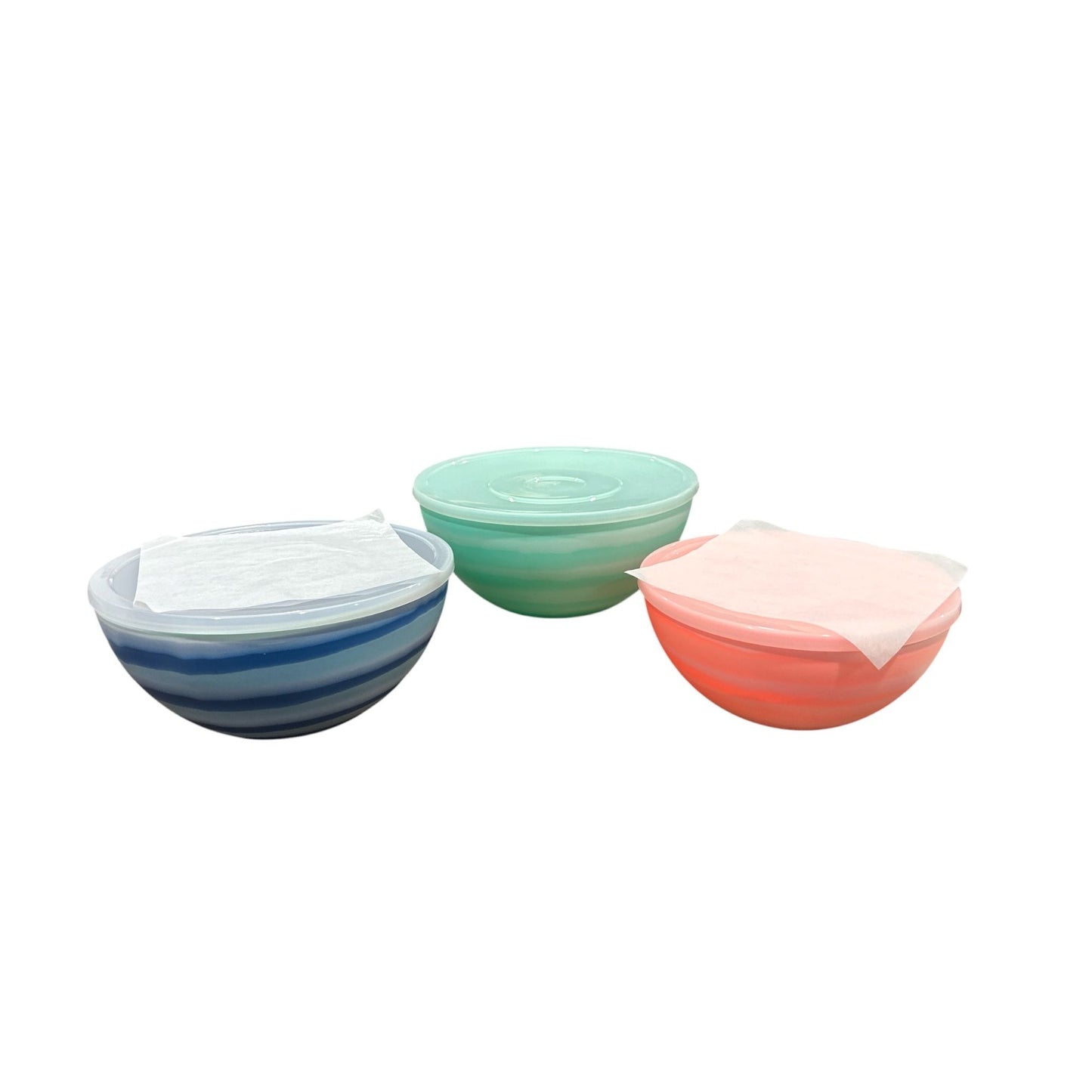 Sun Squad Packable Serving Bowl Set With Lids BPA-Free Dishwasher-Safe 3-Piece Multicolor